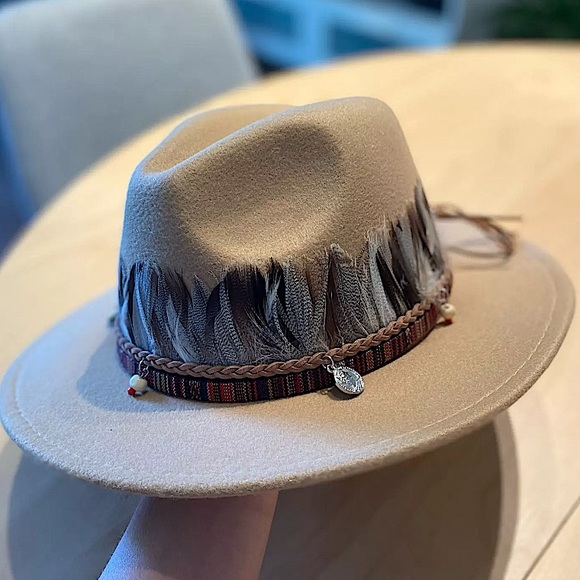 WIDE BRIM PANAMA STYLE HAT - Picture 5 of 5